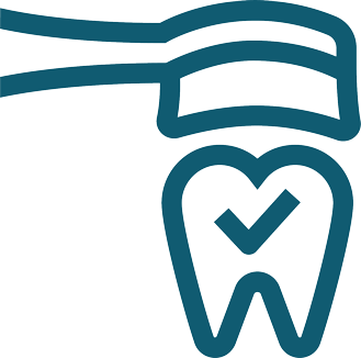 Quad Stream spraying between teeth