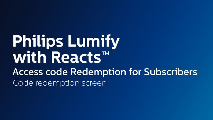 Code redemption screen - Subcribers