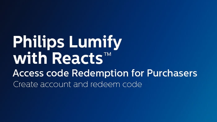 Create account and redeem code - Purchasers