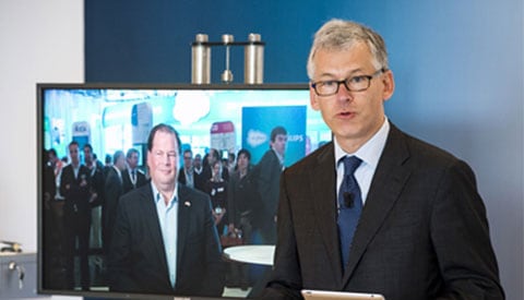 Salesforce announcement, video of Frans van houten