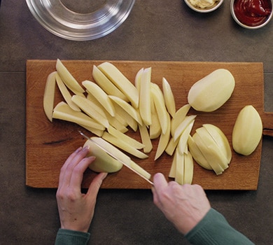 Homemade french fries in Airfryer