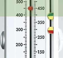 Green zone for Philips PersonalBest peak flow meter