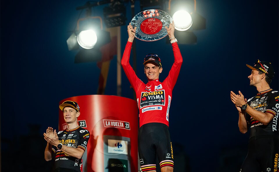 La vuelta 2023 winner Sepp Kuss