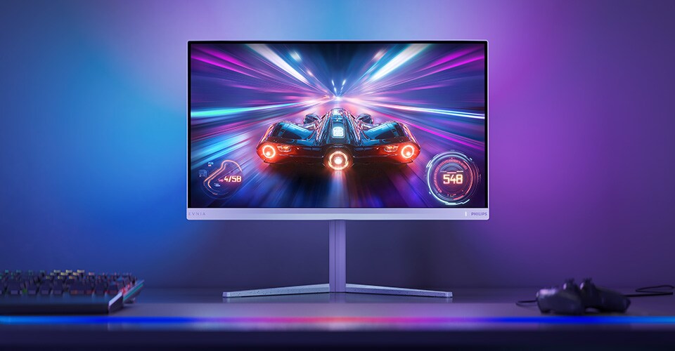 QD OLED monitor set up image