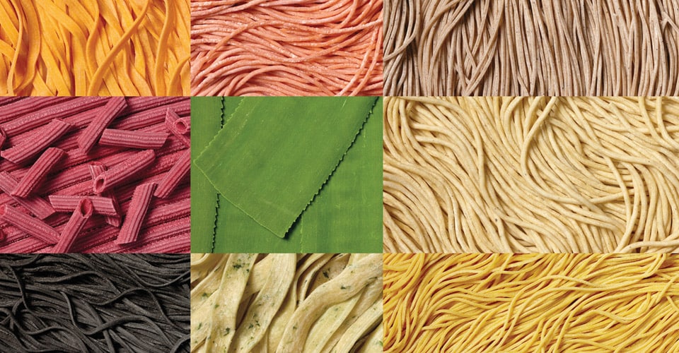 Coloured pasta dough: a guide to natural colourings