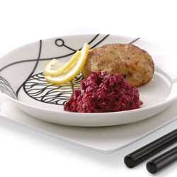 Fish burgers with roasted beetroot purée | Philips Chef Recipes
