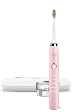 Philips Sonicare DiamondClean with puck and travel case, pink edition, HX9361/62