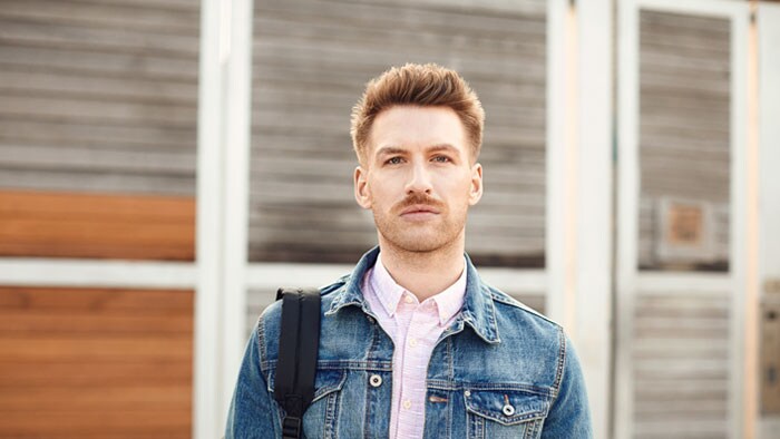 Triangular face beard