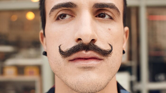 Handlebar mustache image