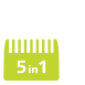 5-in-1 adjustable comb icon